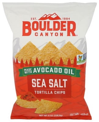 (Pack of 12) Boulder Canyon Tortilla Chips Sea Salt 8 Oz