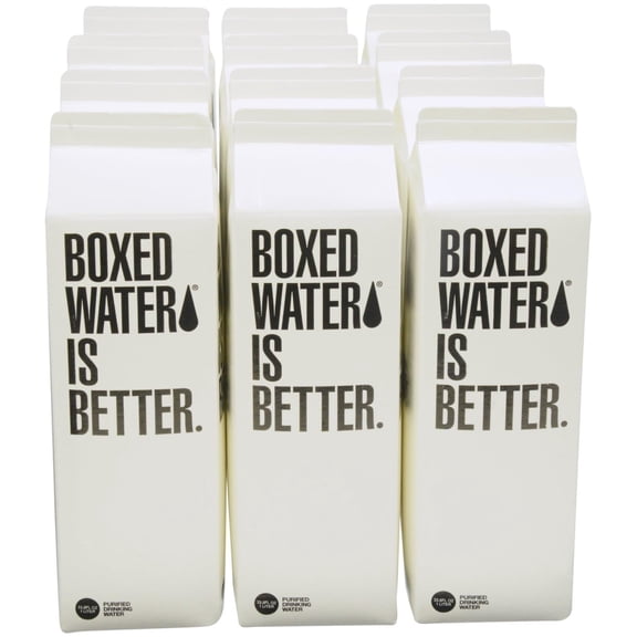 (Pack of 12) Boxed Water Is Better Purified Drinking Water 1 Liter