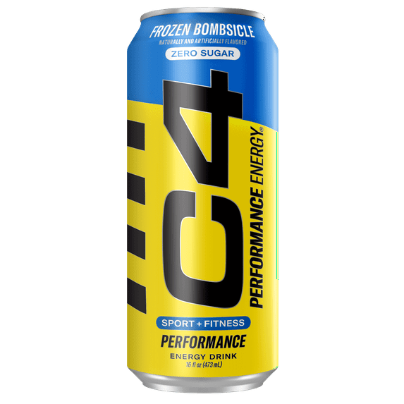 Pack of 12, C4 Sparkling Frozen Bombsicle Carbonated Zero Sugar Energy Drink, 16 oz