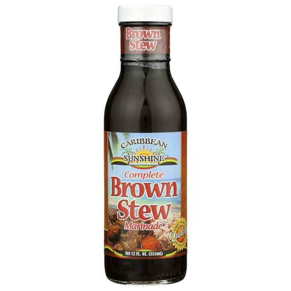 Pack of 12, Caribbean Sunshine Jamaican Brown Stew Marinade, 12 fl oz