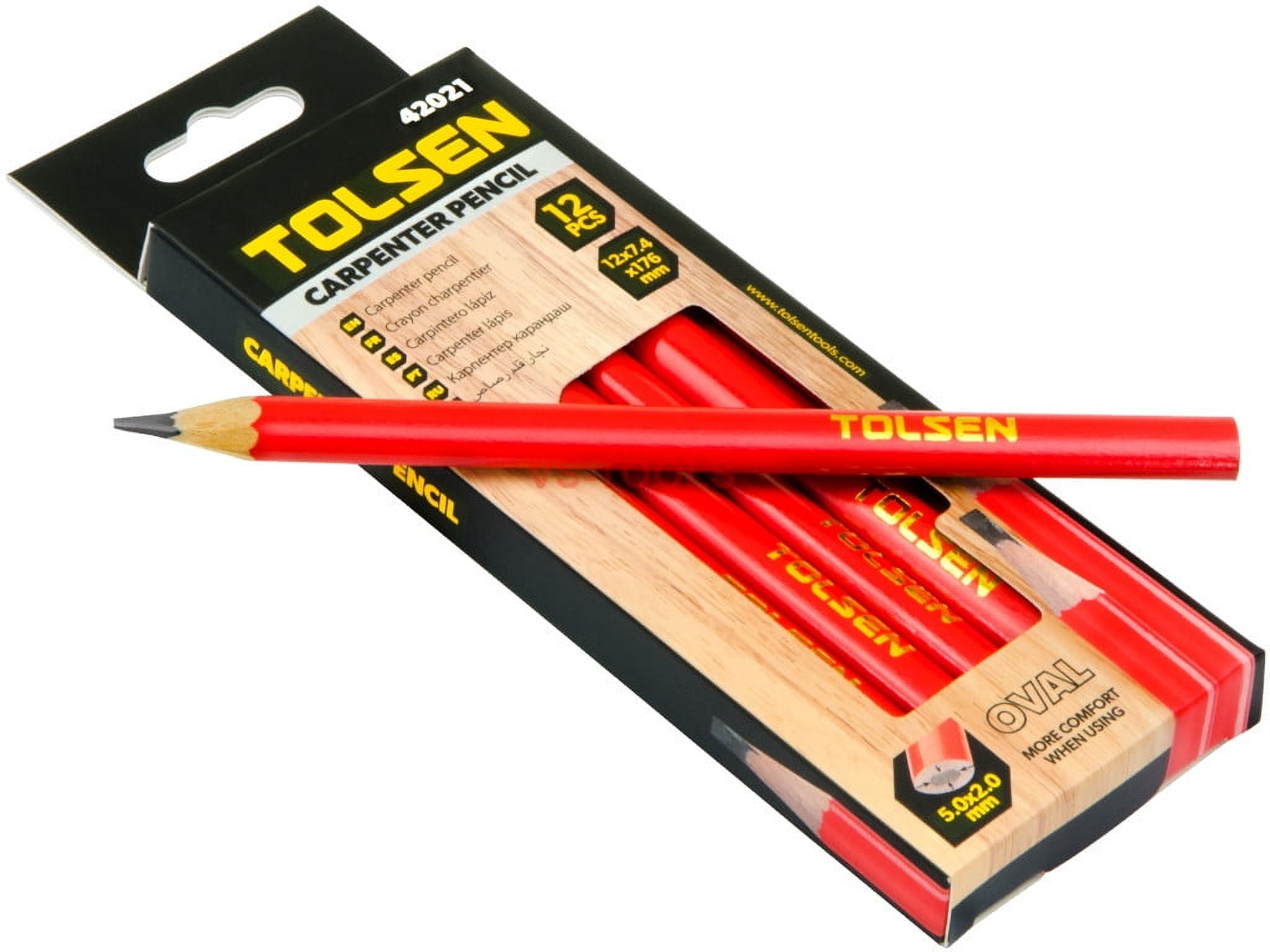 Pack of 12 Carpenter Constriction Drywall Drawing Marking Tool Pencil