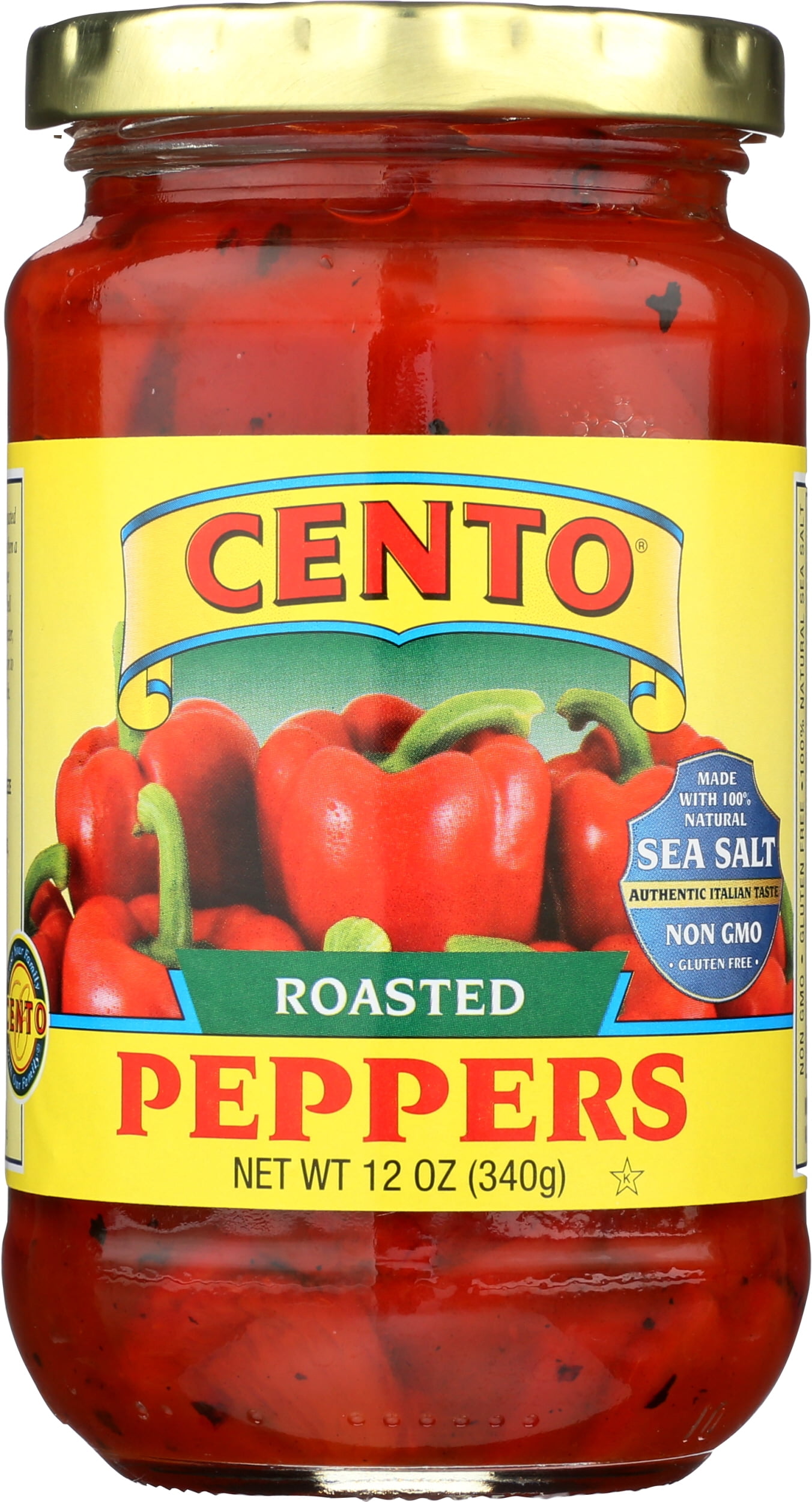 Pack of 12, Cento Roasted Peppers, 12 oz