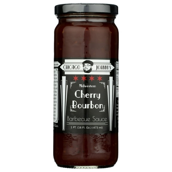 (Pack of 12) Chicago Johnny's BBQ Sauce Cherry Bourbon 16 fl oz