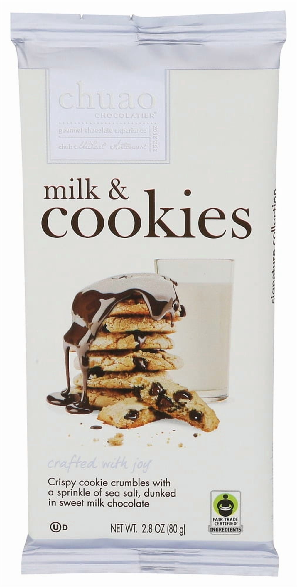 (Pack of 12) Chuao Chocolatier Milk Chocolate Cookies Bar 2.8 Oz