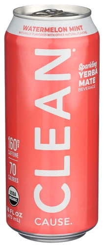 (Pack of 12) Clean Cause Tea Ready-to-Drink Watermelon Mint Organic 16 ...