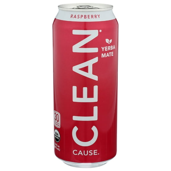 (Pack of 12) Clean Cause Yerba Mate Sparkling Raspberry Tea 16 Fo