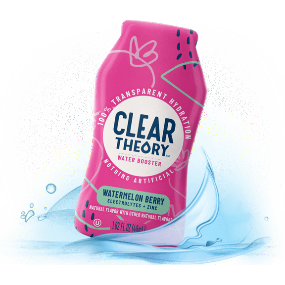(Pack of 12), Clear Theory Water Enhancer Watermelon Berry, 1.62 fl oz