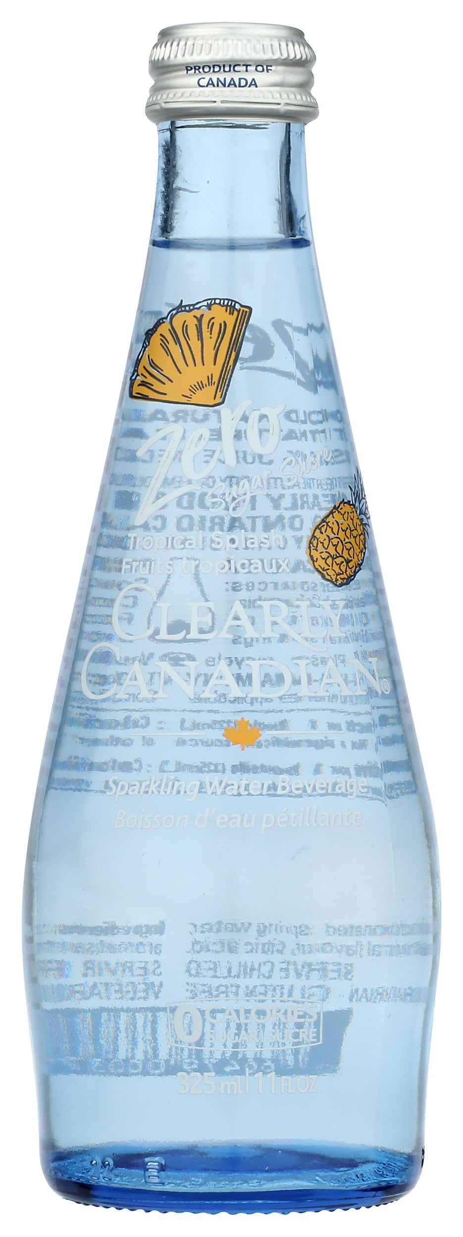 (Pack of 12), Clearly Canadian Tropical Fruit Zero Sparkling Water, 11 fl oz