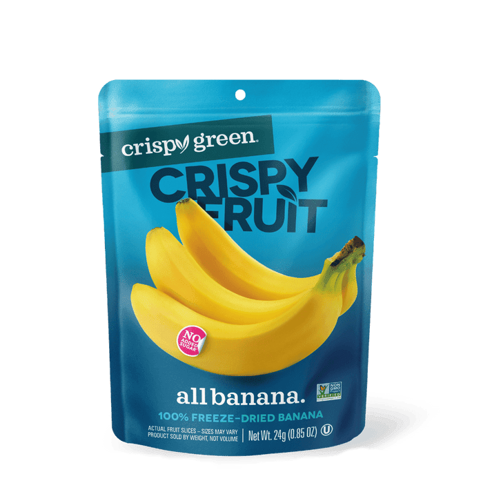 Pack of 12) Crispy Green Crispy Fruit Freeze-Dried All Banana