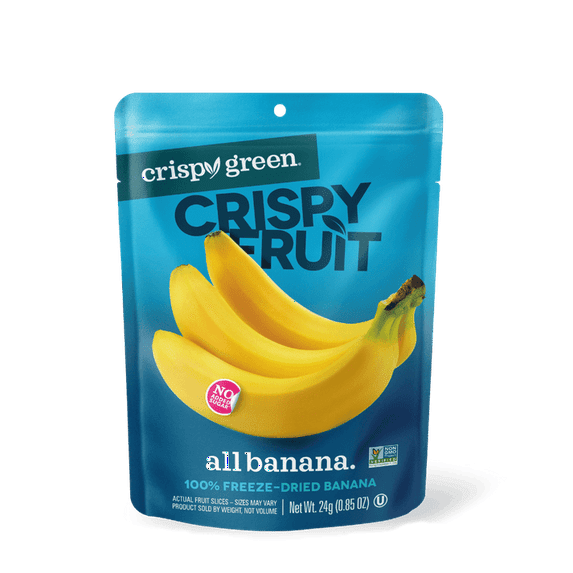 (Pack of 12) Crispy Green Crispy Fruit Freeze-Dried All Banana Snack, 0.85 oz