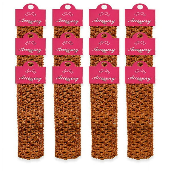 Pack of 12 Crochet Stretch Headbands
