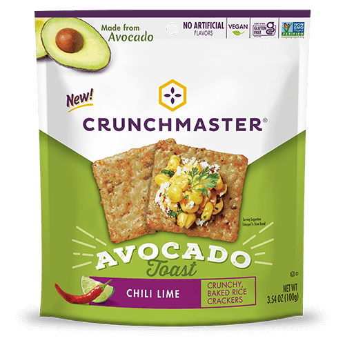 (Pack of 12) Crunchmaster Chili Lime Avocado Toast Rice Crackers, 3.54 oz