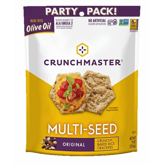 (Pack of 12), Crunchmaster Multi-Seed Crackers - Original Party Pack, 9 oz