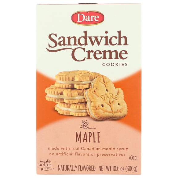 Pack of 12, Dare Maple Sandwhich Creme Cookies, 10.6 oz