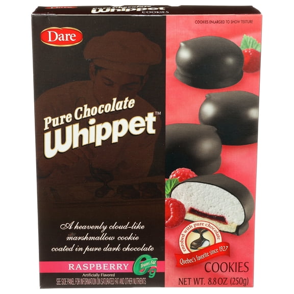 (Pack of 12), Dare Pure Chocolate Whippet Cookies - Raspberry, 8.8 oz
