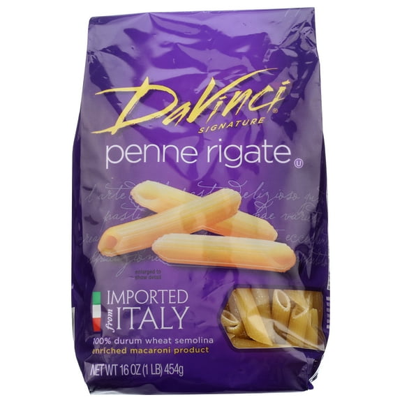 Pack of 12, Davinci Penne Rigate Pasta, 16 oz
