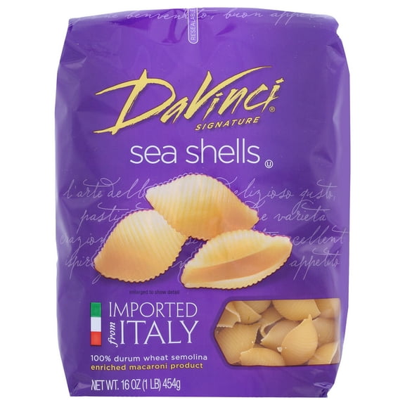 Pack of 12, Davinci Sea Shells Pasta, 16 oz