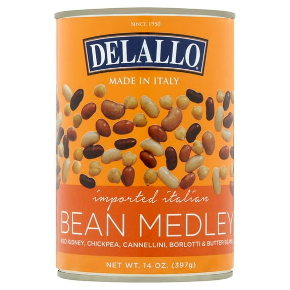 (Pack of 12), DeLallo Italian Bean Medley, 14 oz