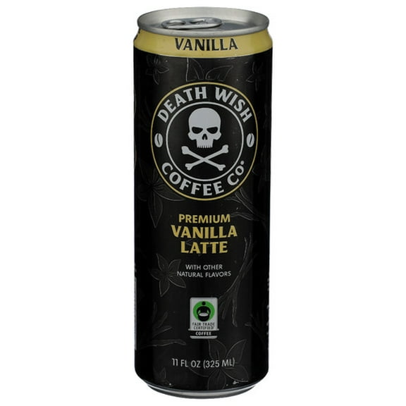 (Pack of 12) Death Wish Coffee Latte Vanilla Ready-To-Drink 11 Fo