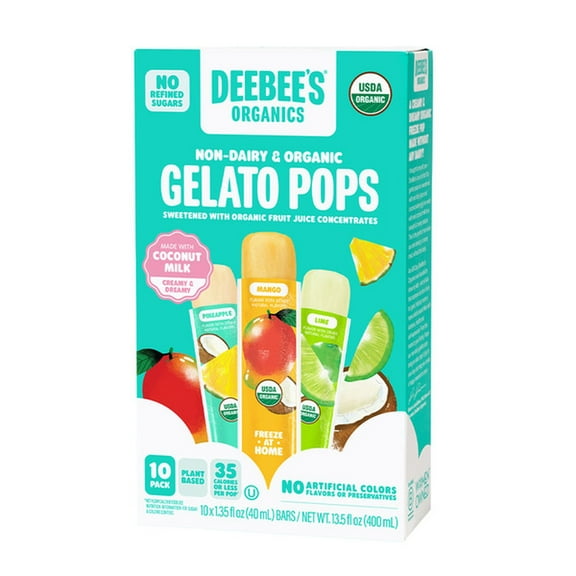 (Pack of 12) Deebees Organic Pop Gluten-Free Pineapple Mango Lime 13.5 fl oz