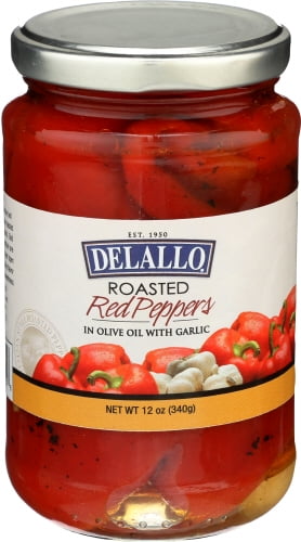 ( Pack of 12 ) Delallo Red Roasted Garlic Pepper 12 oz