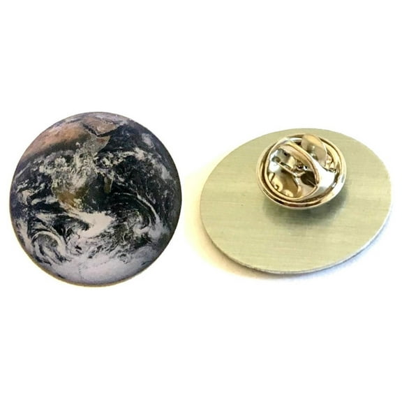 Pack of 12 Earth Lapel Pins; Twelve High Quality Earth "Blue Marble" Hat Lapel Pin Badges