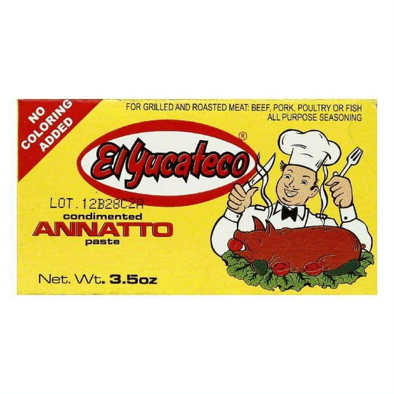 (Pack of 12) El Yucateco Condimented Annatto Paste, 3.5 oz