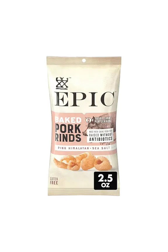 Pack of 12, Epic Pink Himalayan & Sea Salt Baked Pork Rinds, 2.5 oz