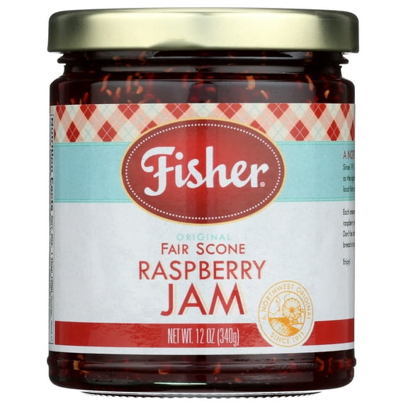 (Pack of 12), Fisher Raspberry Jam, 12 oz