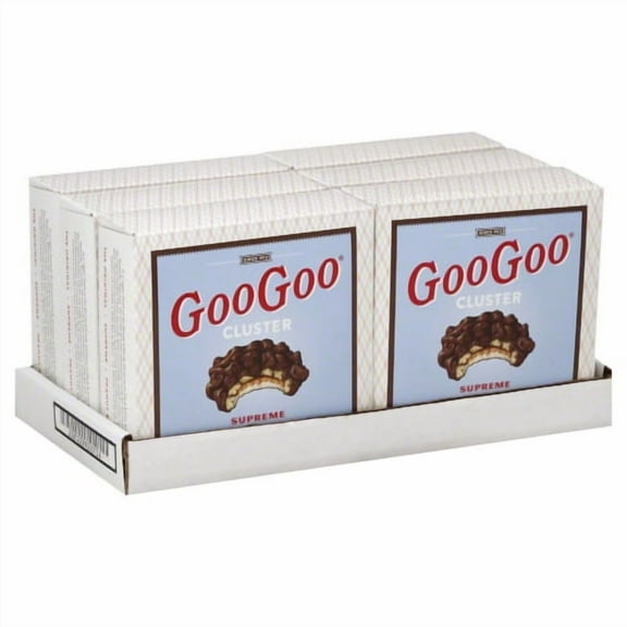 Pack of 12 GOO GOO Cluster Candy 3-Pack Supreme Carton 4.5 oz