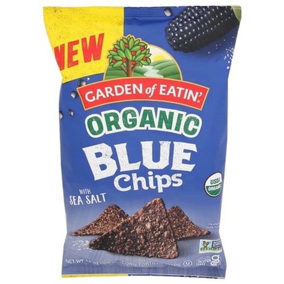 (Pack of 12) Garden of Eatin Chips Tortilla Blue Salted Organic 14 Oz