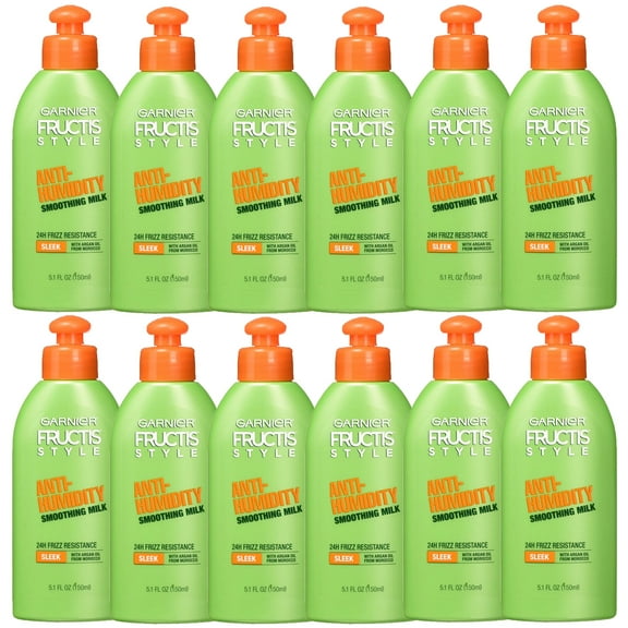 Pack of (12) Garnier Fructis Style Anti-Humidity Smoothing Milk 5.10 Ounces