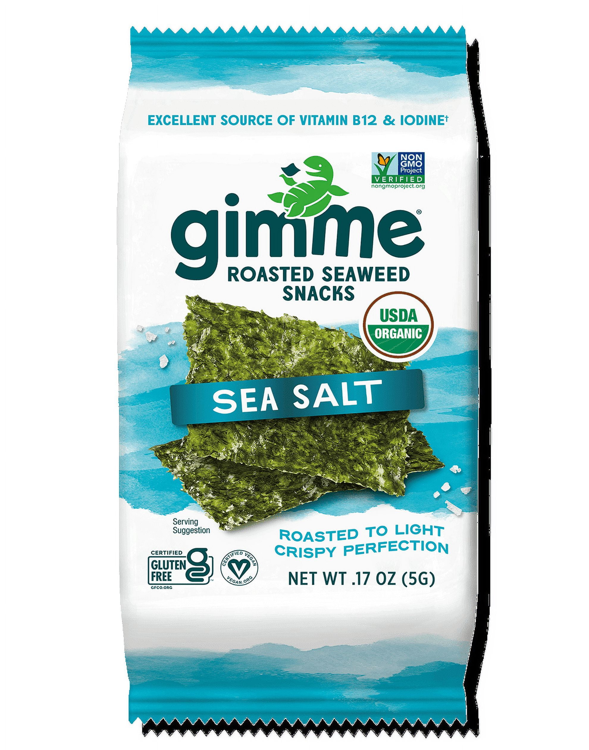 Pack of 12, Gimme Sea Salt Seaweed Snacks, 0.35 oz