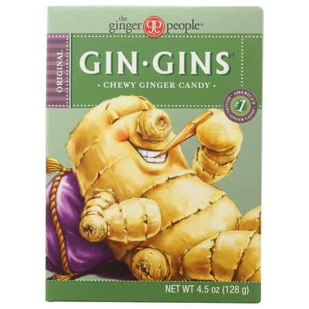 Pack of 12, Ginger People Gin Gins Chewy Ginger Candy, 5 oz