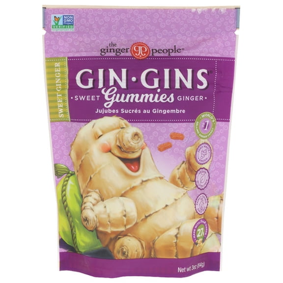 (Pack of 12) Ginger People Sweet Ginger Gummies 3 Oz