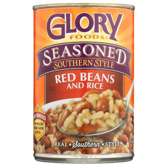 (Pack of 12) Glory Foods Red Beans & Rice Seasoned 15 Oz