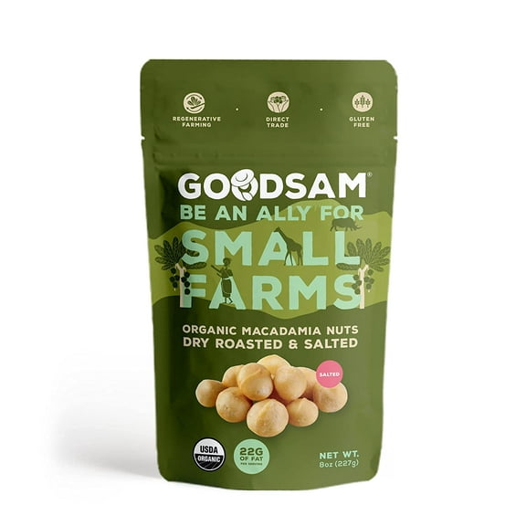 (Pack of 12), GoodSam Organic Macadamia Nuts Dry Roasted & Salted, 8 oz