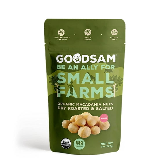 (Pack of 12), GoodSam Organic Macadamia Nuts Dry Roasted & Salted, 8 oz