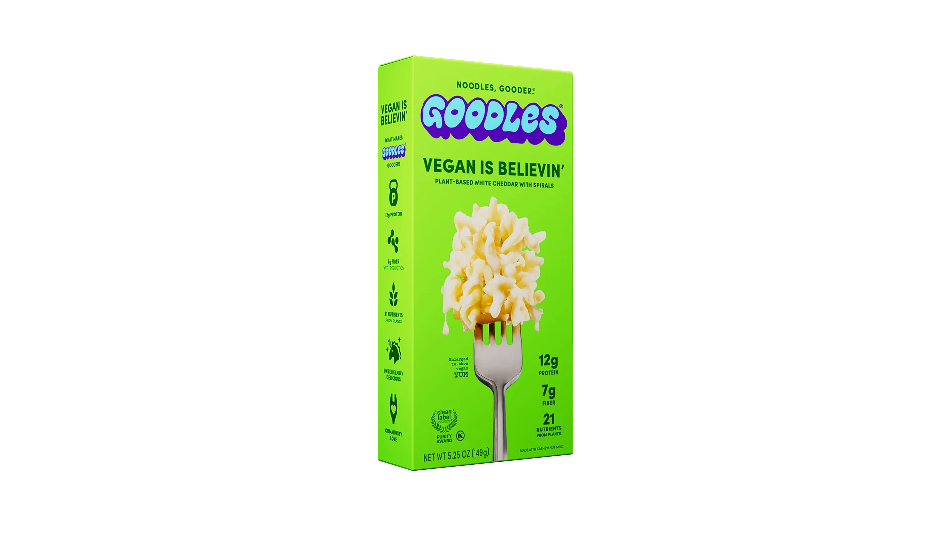 Pack of 12, Goodles Vegan Is Believin Mac & Cheese, 5.25 oz