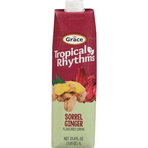 Pack of 12 Grace Caribbean Juice Tetra Sorrel Ginger 33.8 fl oz