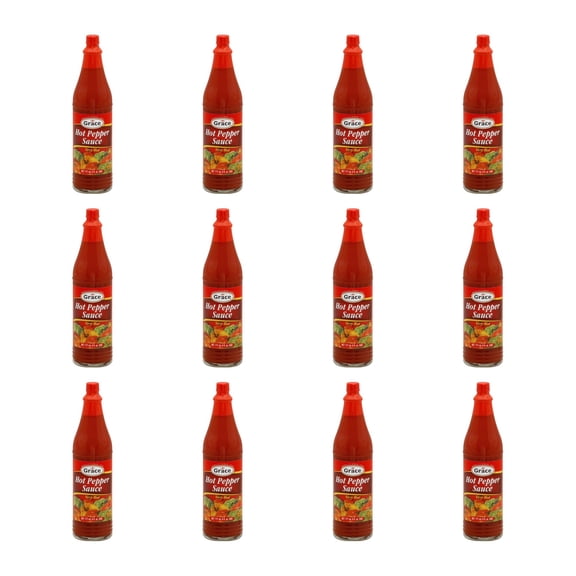 (Pack of 12) Grace Caribbean Sauce Pepper Hot 6 Oz