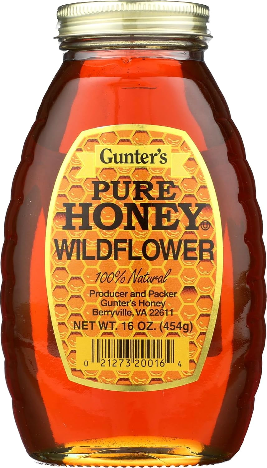 Pack of 12, Gunters Pure Honey Wildflower, 16 oz