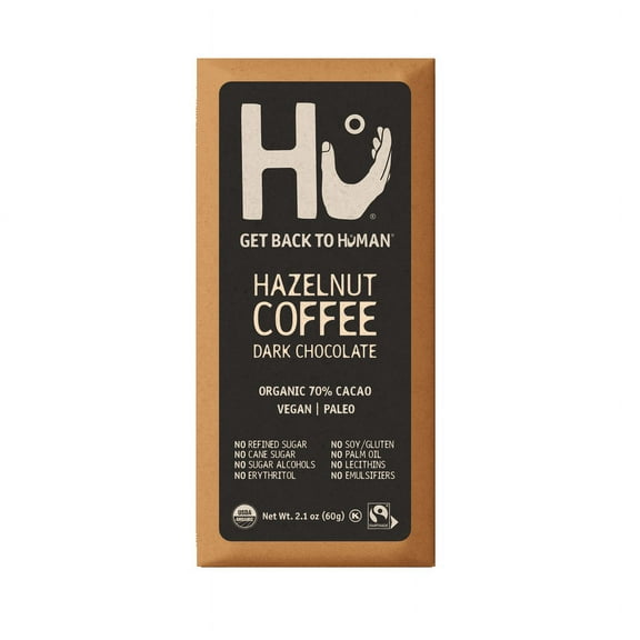 (Pack of 12) HU Hazelnut Coffee Dark Chocolate Bar, 2.1 oz