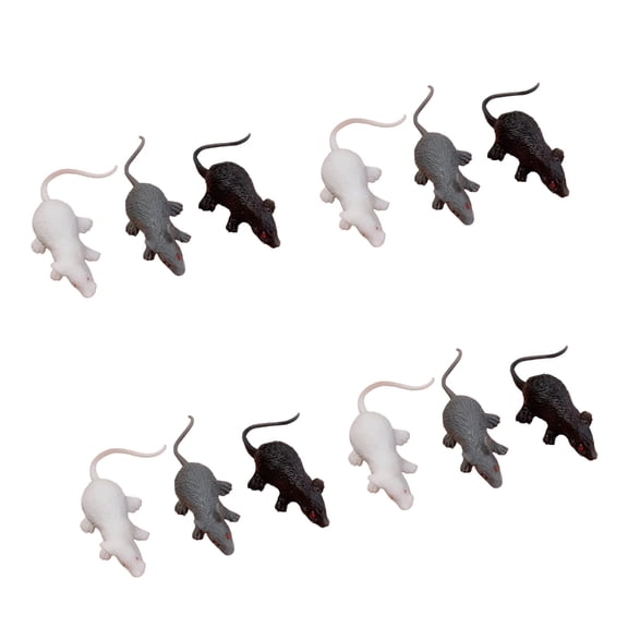 Pack of 12 Halloween PVC Spiders Mouse Toy for Kids Prank Dark Craft Colorful Halloween Spiders Fun Prank Realistic