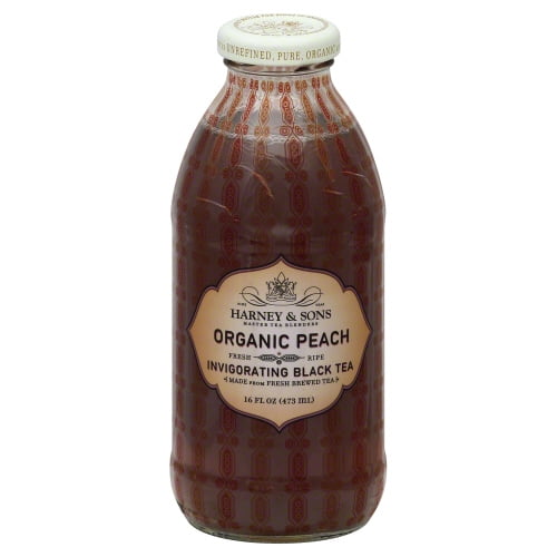 Pack of 12 Harney & Sons Peach Organic Tea 16 oz