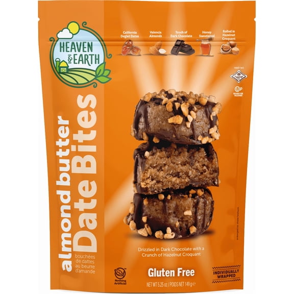 (Pack of 12) Heaven and Earth Bites Hazelnut & Date 5.25 Oz