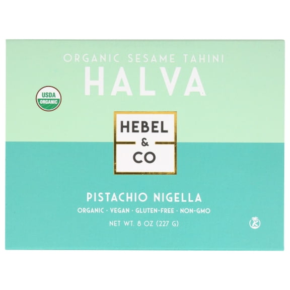 (Pack of 12) Hebel and Co Pistachio Halva Natural Organic 8 Oz