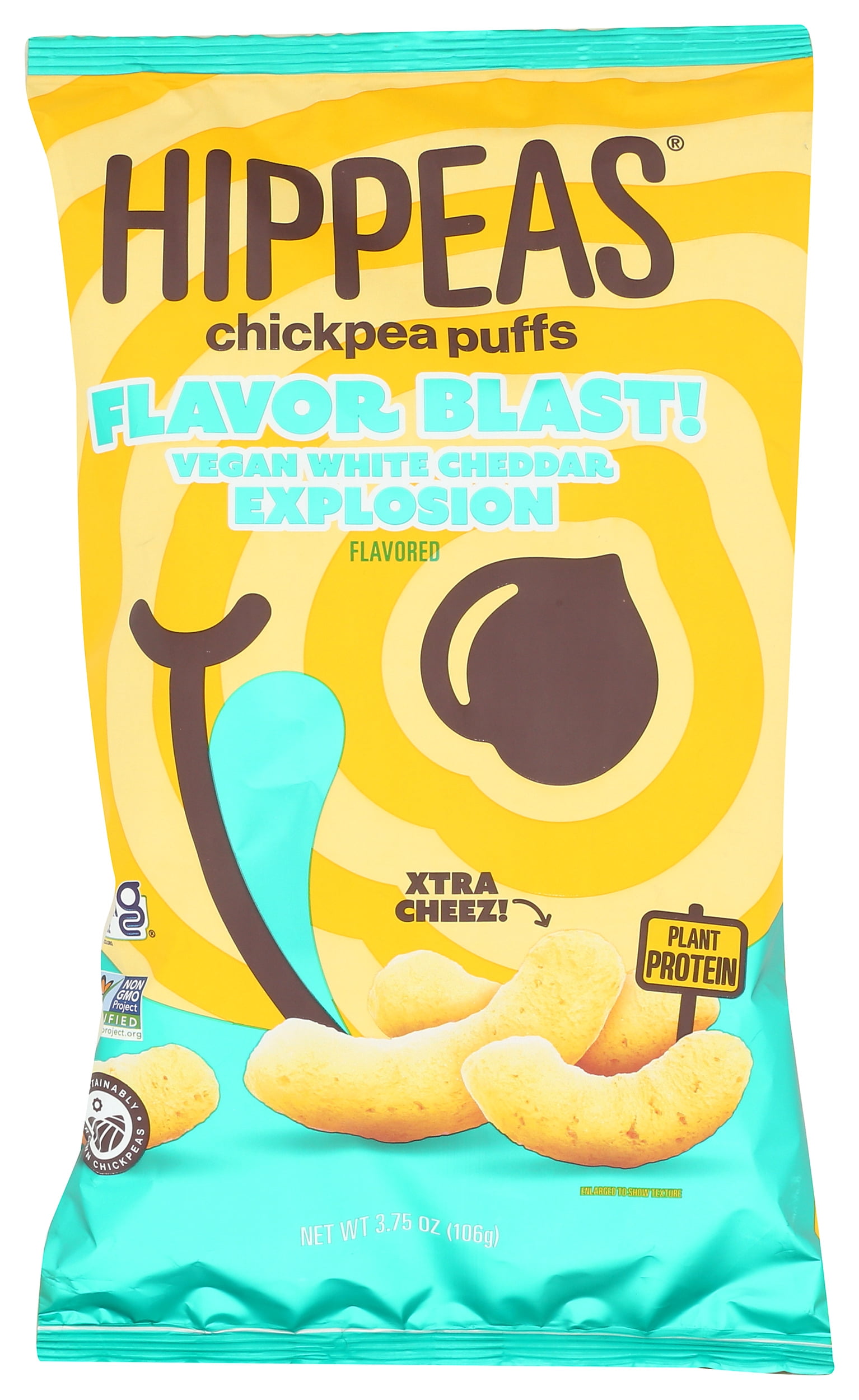 Pack of 12, Hippeas Flavor Blast Vegan White Cheddar Explosion