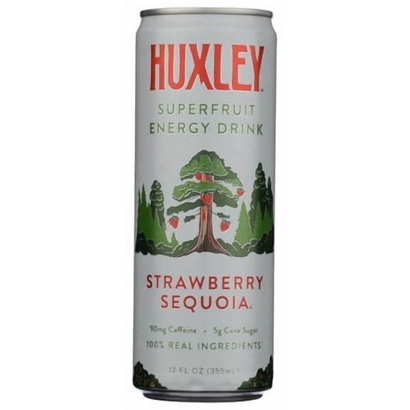 (Pack of 12) Huxley Beverage Energy Soft Strawberries Sequoia 12 Fo