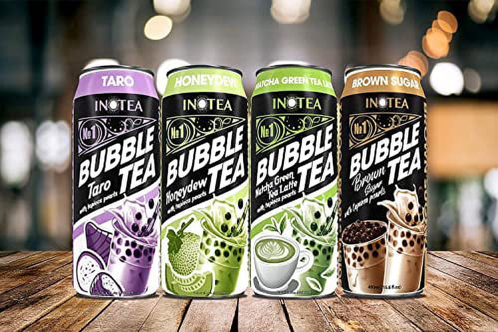 (Pack of 12) INOTEA Bubble Tea Sugar Flavor. Ready to Drink in a Can
